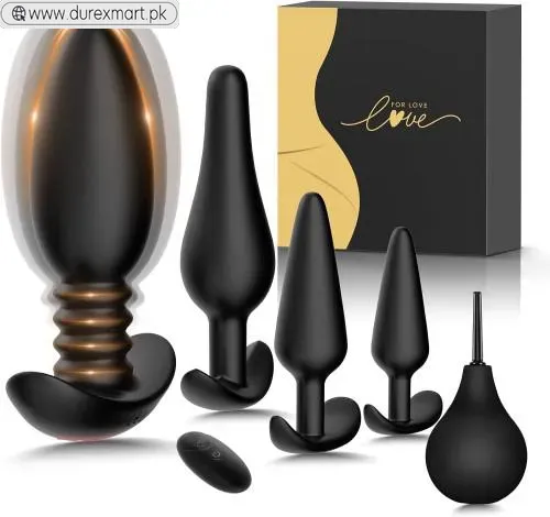 5PCS Vibrating Butt Plug Anal Vibrator Toys
