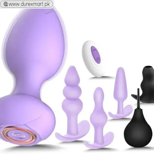 6 Pack Training Kit Set Silicone Vibrating Butt Plug