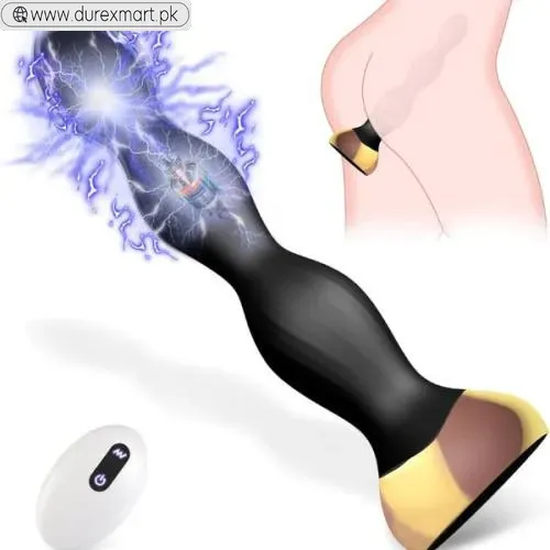Electric Shock Anal Beads Vibrating Butt Plug