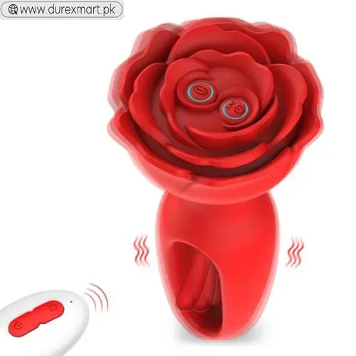 9 Vibration Modes Remote Control Rose Butt Plug