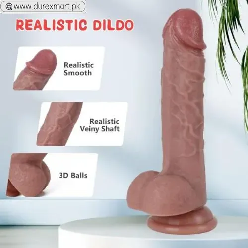 7.8 Inch Silicone Dildo with Strong Suction Cup - view 2