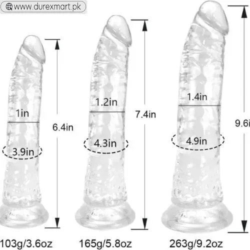 Clear Suction Realistic Dildo Set - view 2