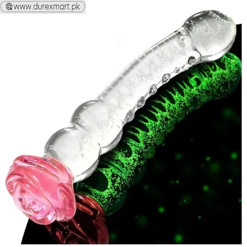 Glass Dildo Rose Adult Tool for Women  - view 2
