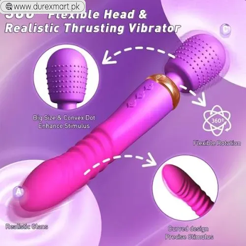 Thrusting Dildo G Spot Vibrator Wand Massager - view 2