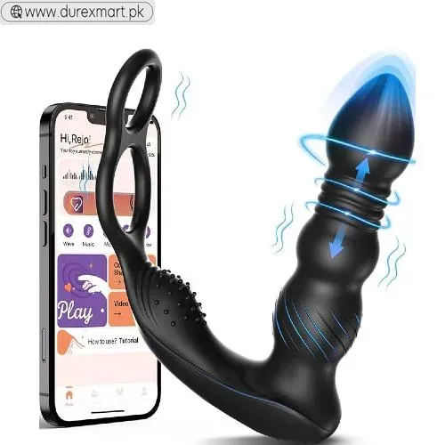 Thrusting Prostate Massager With Dual Rings - view 2