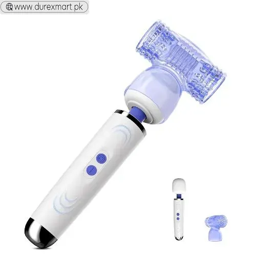 Vibrator Wand Massager With Male Masturbator Attachment Sex Toys